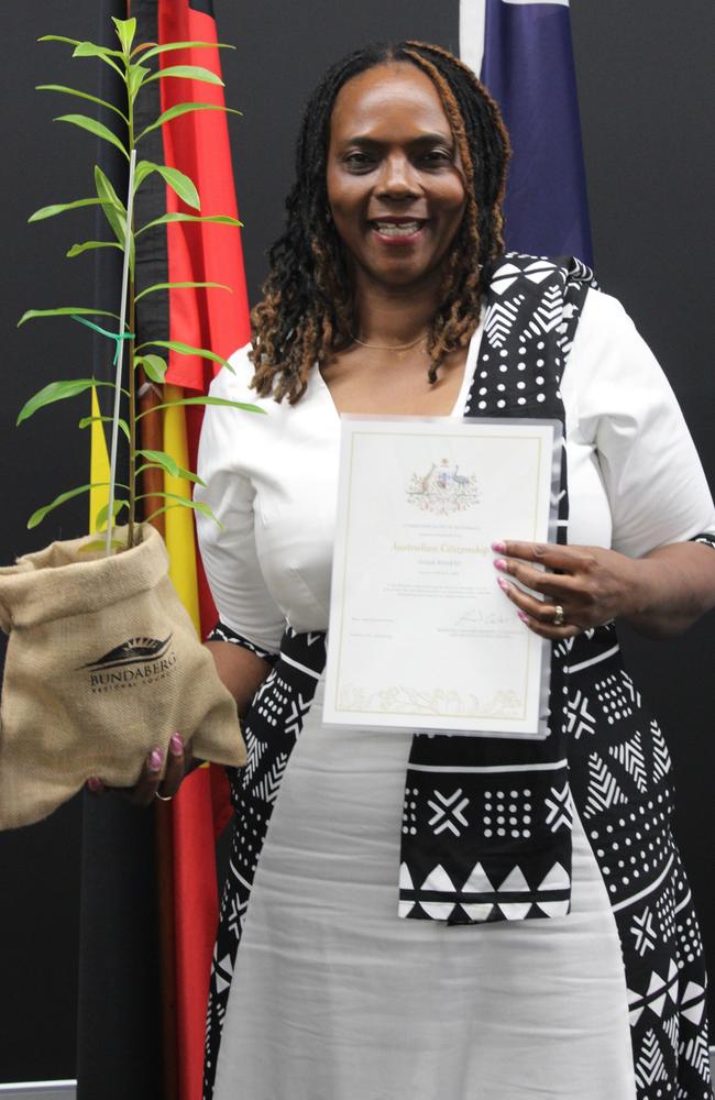 Zimbabwean ex-patriate Hildah Sharne was "excited" to have taken part in the citizenship ceremony.