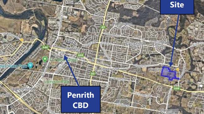 The site will be close to Penrith CBD if approved.