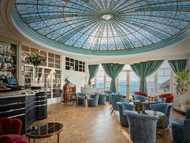 Bar at the Burgh Island Hotel in Devon.