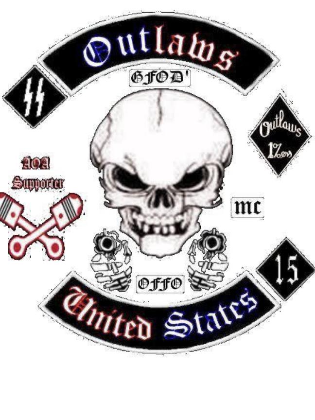 The Outlaws gang’s insignia.