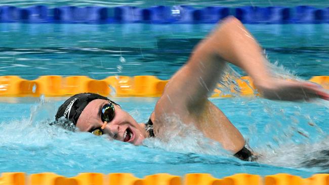 Titmus won the women's 400m freestyle event at the 2023 Australian World Championship Trials. Picture: AFP.