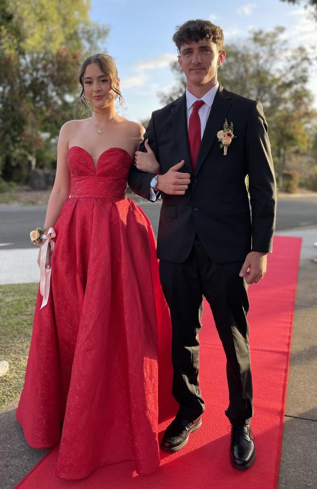 Isabella Ellingsen and Ethan Matulich at Cooloola Christian College's 2024 student formal on Thursday October 3, 2024.