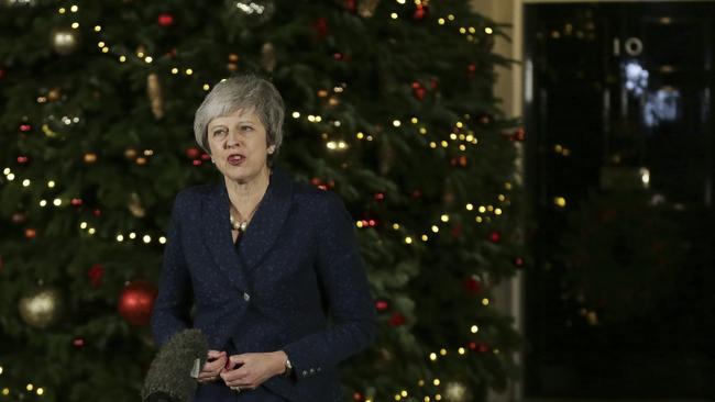 British Prime Minister Theresa May told Tory colleagues it was a ‘very, very bad time to replace the prime minister’. Picture: AP