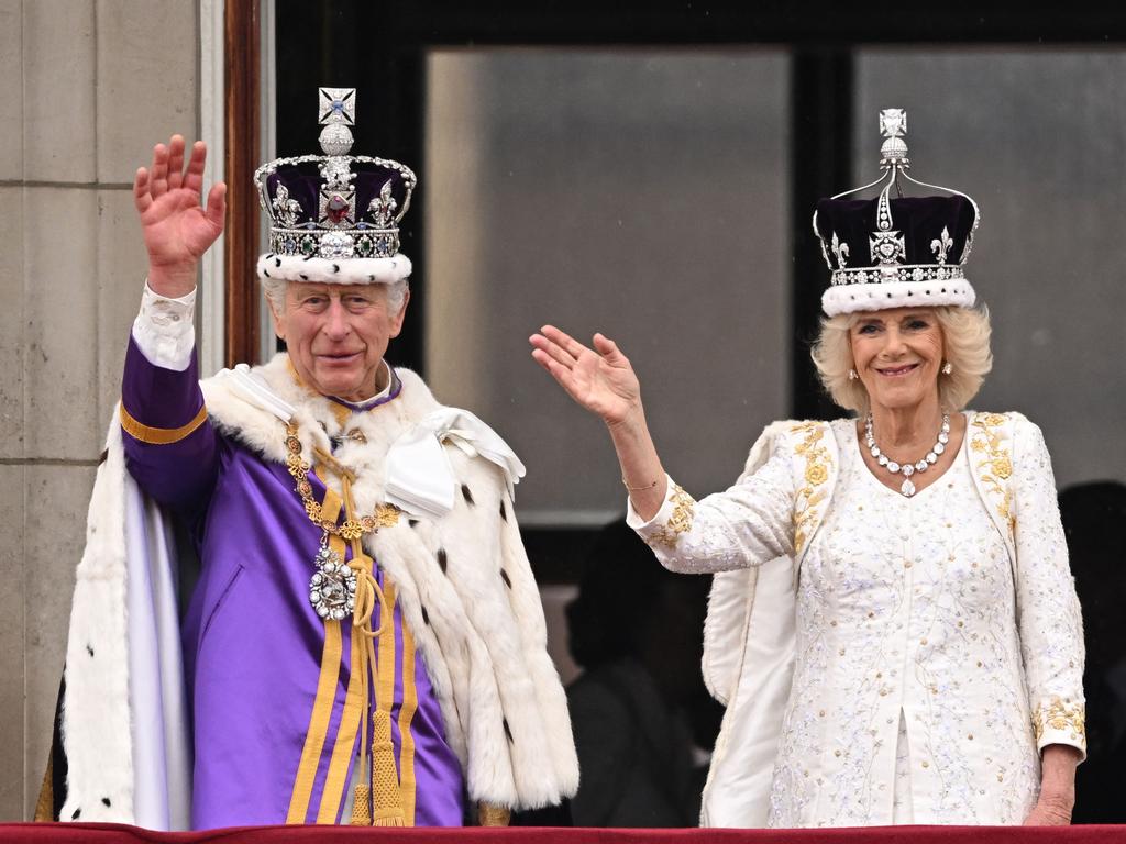 King Charles III and Queen Camilla after their coronations. Picture: AFP