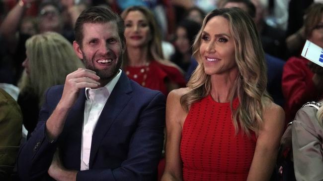 Eric and Lara Trump have been married since 2014. Picture: AP Photo/Rebecca Blackwell