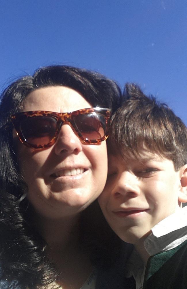 Jacob Boutcher with his mum Jodie. Picture: Supplied