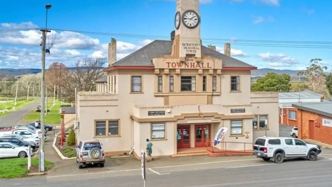 Council's sale of the Campbell Town Hall is another decision Mr McCullagh criticises strongly. He says its 'Community Purpose' zoning means it will sell for hundreds of thousands of dollars less than it might otherwise. Picture: Knight Frank Launceston