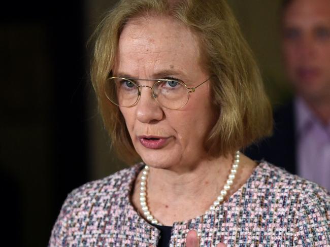 BRISBANE, AUSTRALIA - NewsWire Photos - JUNE 25, 2021.Queensland Chief Health Officer Jeannette Young speaks during a press conference at Parliament House to provide a Covid update.Picture: NCA NewsWire / Dan Peled