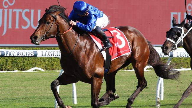 Anamoe can make it three Group 1s in a row for the campaign in the Might And Power Stakes. Picture: Grant Guy