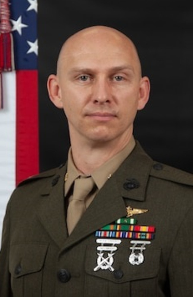 VMM-363 (REIN) executive officer US Marine Corps Major Tobin J. Lewis, 37, originally from Jefferson, CO. Picture: Supplied