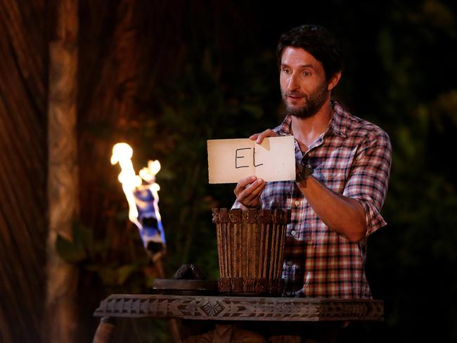 Host Jonathan LaPaglia on the set of Australian Survivor. Picture: Nigel Wright