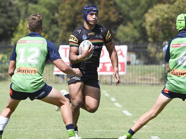 CANBERRA, AUSTRALIA, NewsWire Photos. MARCH 9, 2024: UNE Harold Matthews Cup - NSWRL Junior Reps Round Six Canberra Raiders vs Penrith Panthers at Raiders Belconnen in Canberra. Picture: NCA NewsWire / Martin Ollman