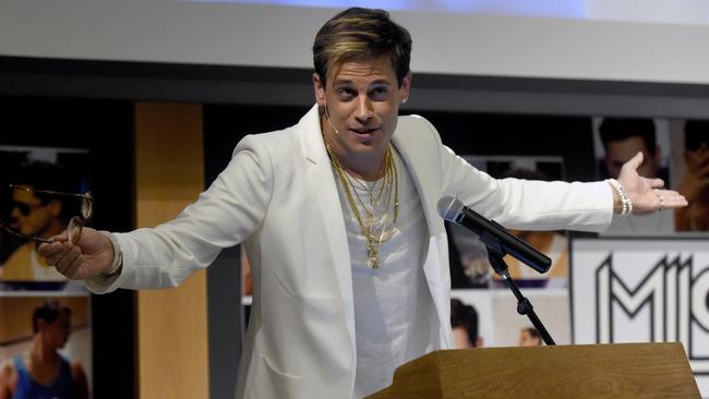 Milo Yiannopoulos had to resign from his job over his controversial comments. Picture: AP