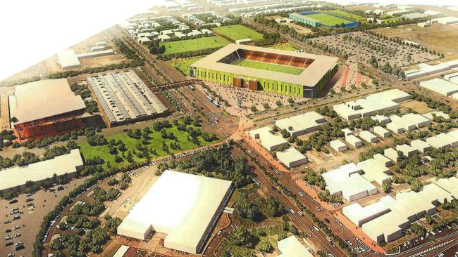 Enterprise North and the Northern Frontier Foundation have released a plan on how to create a rectangular stadium at Barlow Park, as well as other major sporting and associated infrastructure including fields, courts, extensive parking and athletics tracks. Picture: Supplied