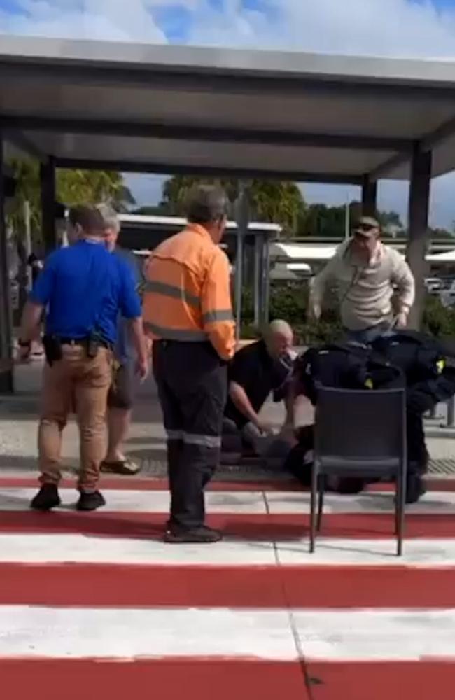 Man arrested by police at Kawana Shopping World. Picture - Instagram.