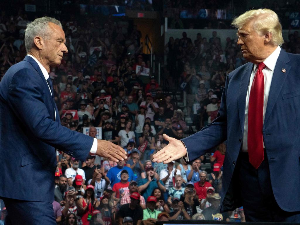 Robert F. Kennedy Jr. and Republican presidential nominee, former U.S. President Donald Trump. Picture: Rebecca Noble/Getty Images/AFP