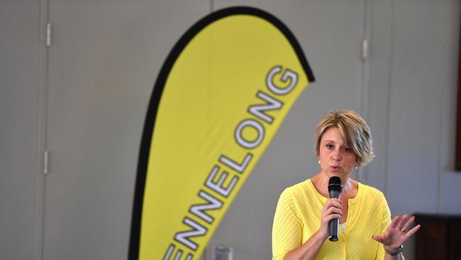 Labor candidate for Bennelong Kristina Keneally makes an address at St Charles Catholic Primary school with Leader of the Opposition Bill Shorten in Ryde in Sydney, Tuesday, December 12, 2017. (AAP Image/Mick Tsikas) NO ARCHIVING