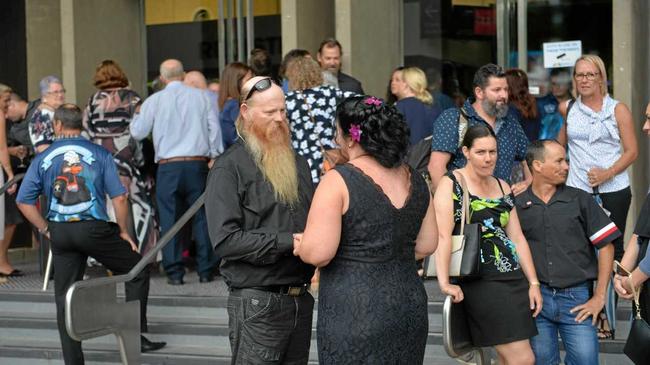 Hundreds of people gathered to remember Brad Hardwick and avid collector of cars and motorbikes who died in a tragic mine incident. Picture: Zizi Averill