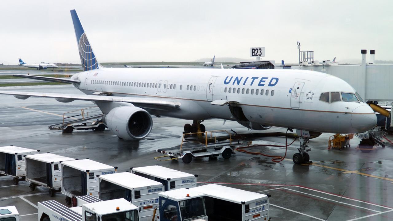 A United Airlines plane pictured at Boston Logan International Airport in 2019. Two United planes made contact at the airport on Monday morning while preparing for departure, the FAA said. Picture: Daniel Slim/AFP