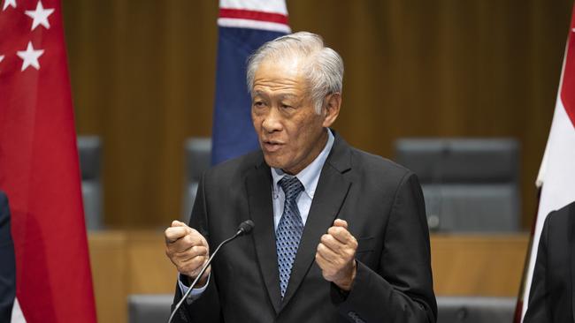 Singapore Minister for Defence Ng Eng Hen says Asia’s perception of the US is akin to ‘a landlord seeking rent’. Picture: Martin Ollman/NCA Newswire