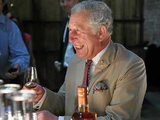 HRH Prince Charles visits the Bundaberg Rum Distillery. Picture: Mike Knott