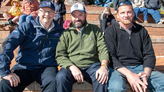 Col Langton (left) with Sean Cash and Roberto Nave. Toowoomba Grammar School and Downlands College rugby. The annual O'Callaghan Cup was held at Toowoomba Grammar. Saturday August 19, 2023