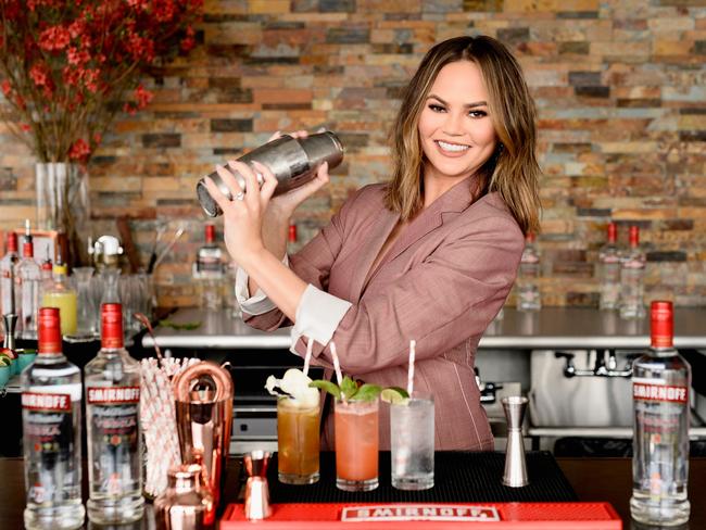 Chrissy Teigen partners with Smirnoff Vodka earlier this year.