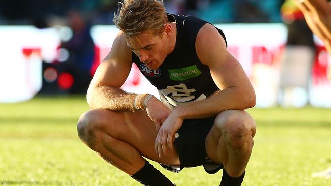 Sam Kerridge hurt his shoulder in the loss to Sydney. Picture: Getty