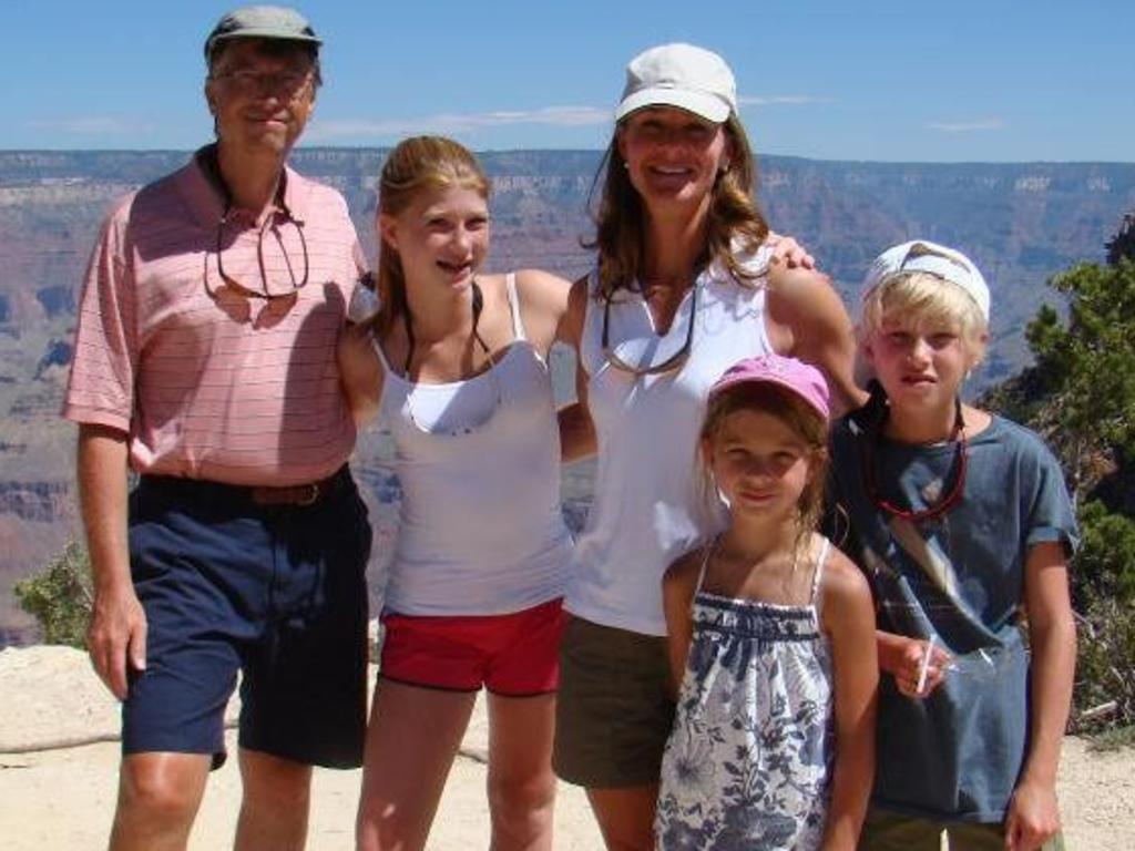 The Gates family at the Grand Canyon. Picture: Melinda Gates/Twitter