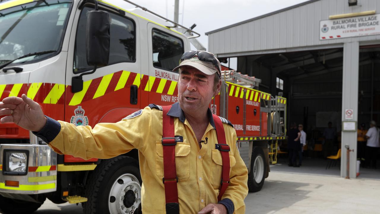 Brendon O'Connor, captain of the Balmoral Rural Fire Service brigade says more hazard reduction burning should have been done around the village. Picture: Rick Rycroft/AP