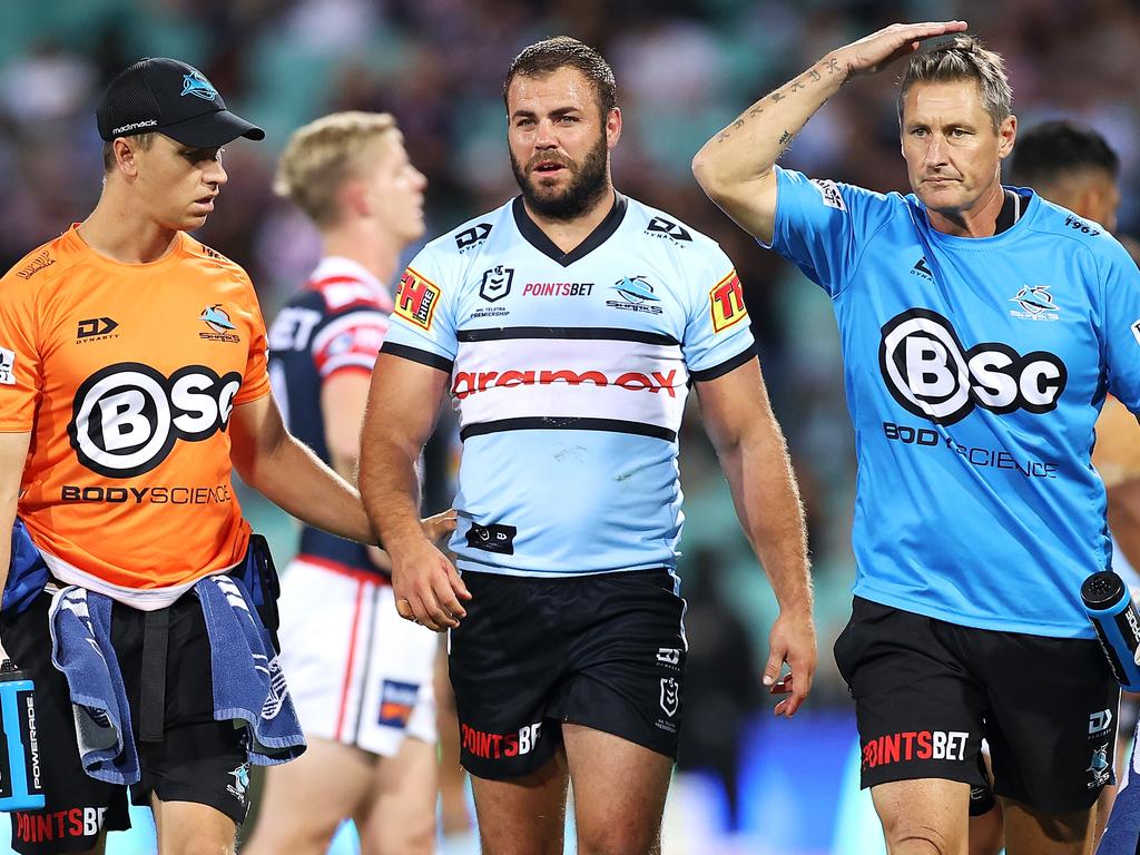 Cronulla captain Wade Graham is a big in for the Sharks’ clash with Melbourne. Picture: Mark Kolbe/Getty Images