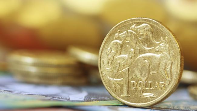 Australian money background. Soft focus, shallow DOF, with lots of copy space.