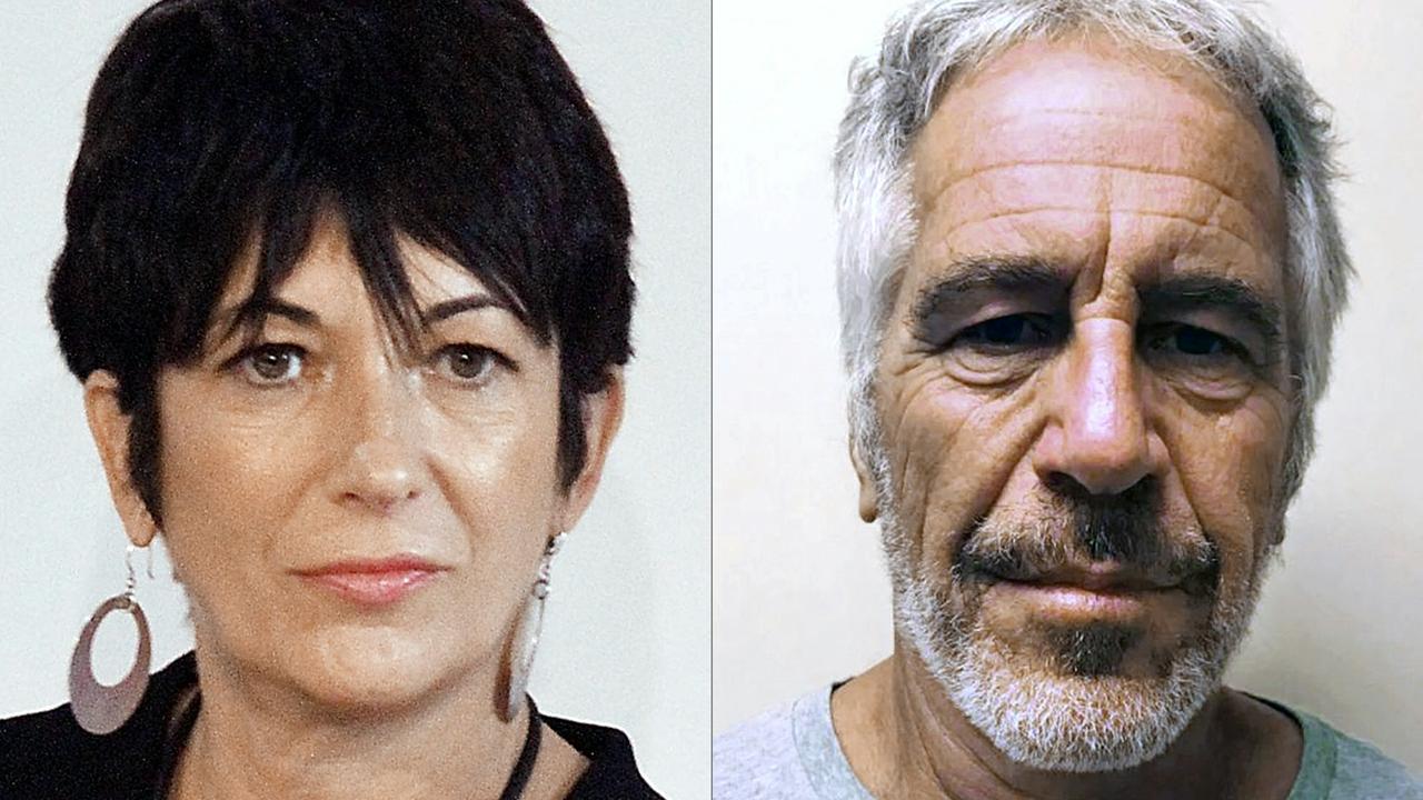 Ghislaine Maxwell and the late Jeffrey Epstein. Picture: Laura Cavanaugh and Handout / various sources / AFP