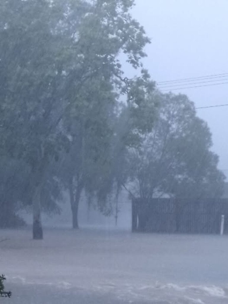 Flash flooding in Hervey Bay.