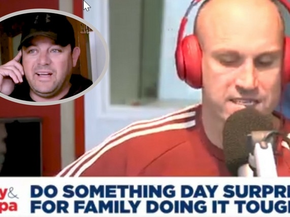 Fitzy & Wippa surprised Glen Smith and his 5 children Bailey, Taylor, Mia, Cooper and Hudson (all under 13) from Glen Alpine for ‘DoSomething Day’. They tragically lost their mum Jackie to bowel cancer and the community and Nova wanted to give something back to them.