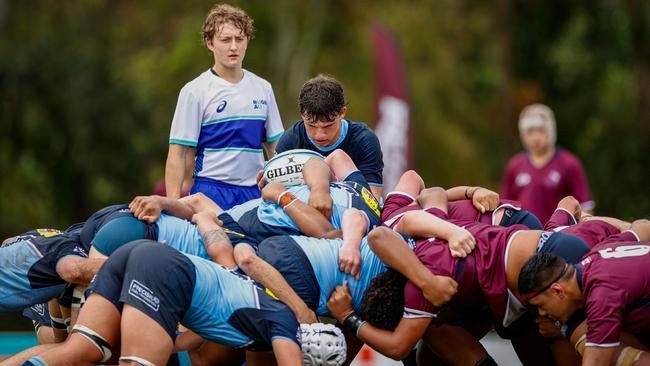 Action in the U15 match between Gen Blue and Queensland Reds. Pic: Kev Nagle