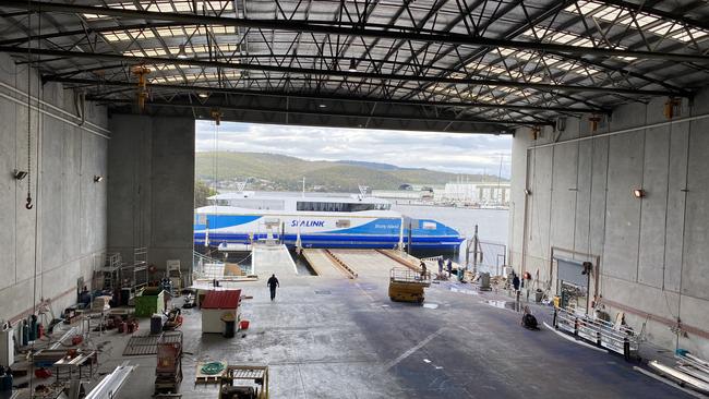 Bruny Island's newest ferry named the Parrabah will begin operating this April. Source: SUPPLIED.