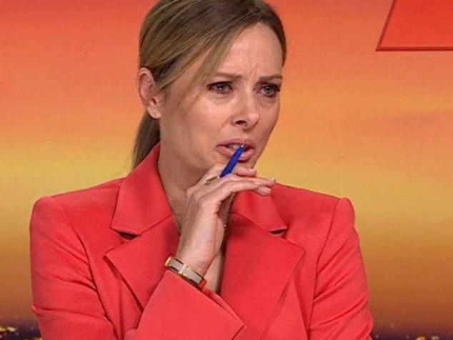 ACA host Ally Langdon tears up while interviewing. Picture: ACA