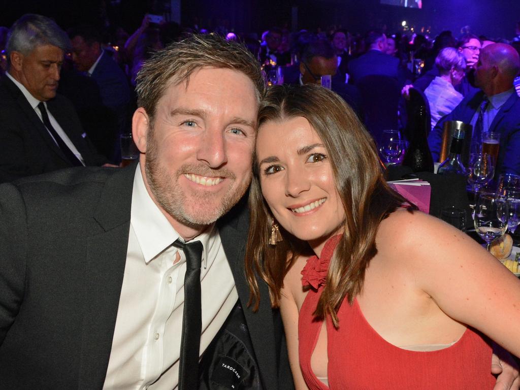 Dwayne Clark and Jenna Williamson at Qld Tourism Awards at The Star Gold Coast. Picture: Regina King