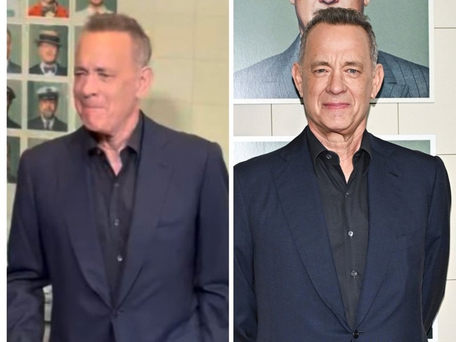 Tom Hanks jokingly snapped at a photographer on the red carpet.