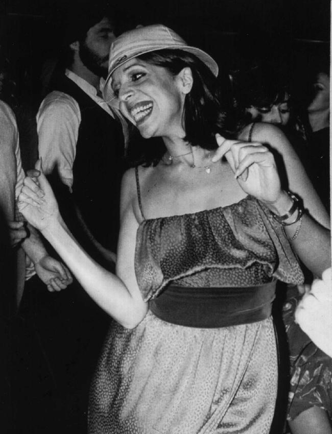 Greek shipping heiress Christina Onassis dancing up a storm in a New York disco in 1977.