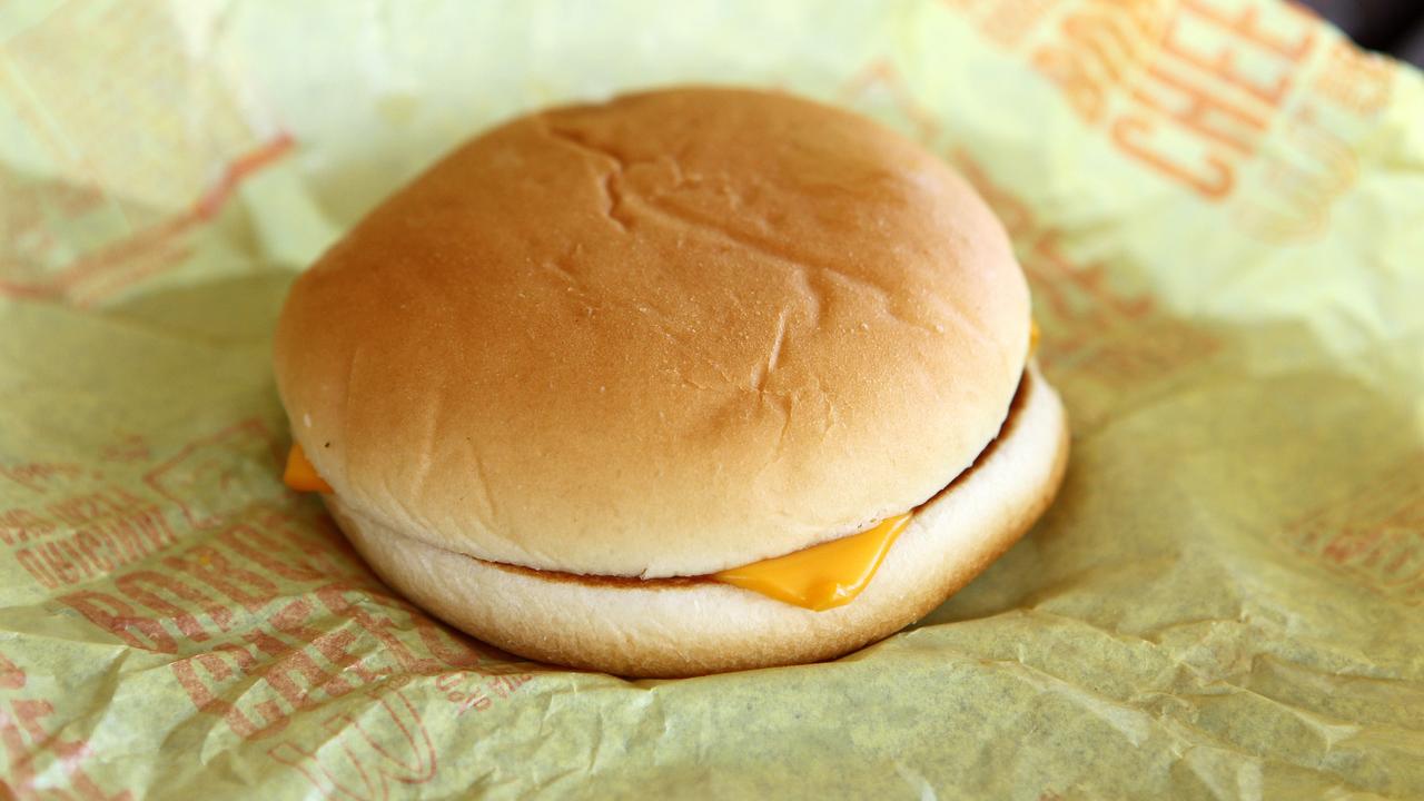 A McDonald's cheeseburger the day it was cooked.