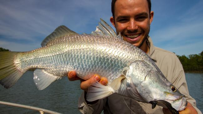 Mario Faggio with a typical dry season Barra. For Stewie Martin fishing column