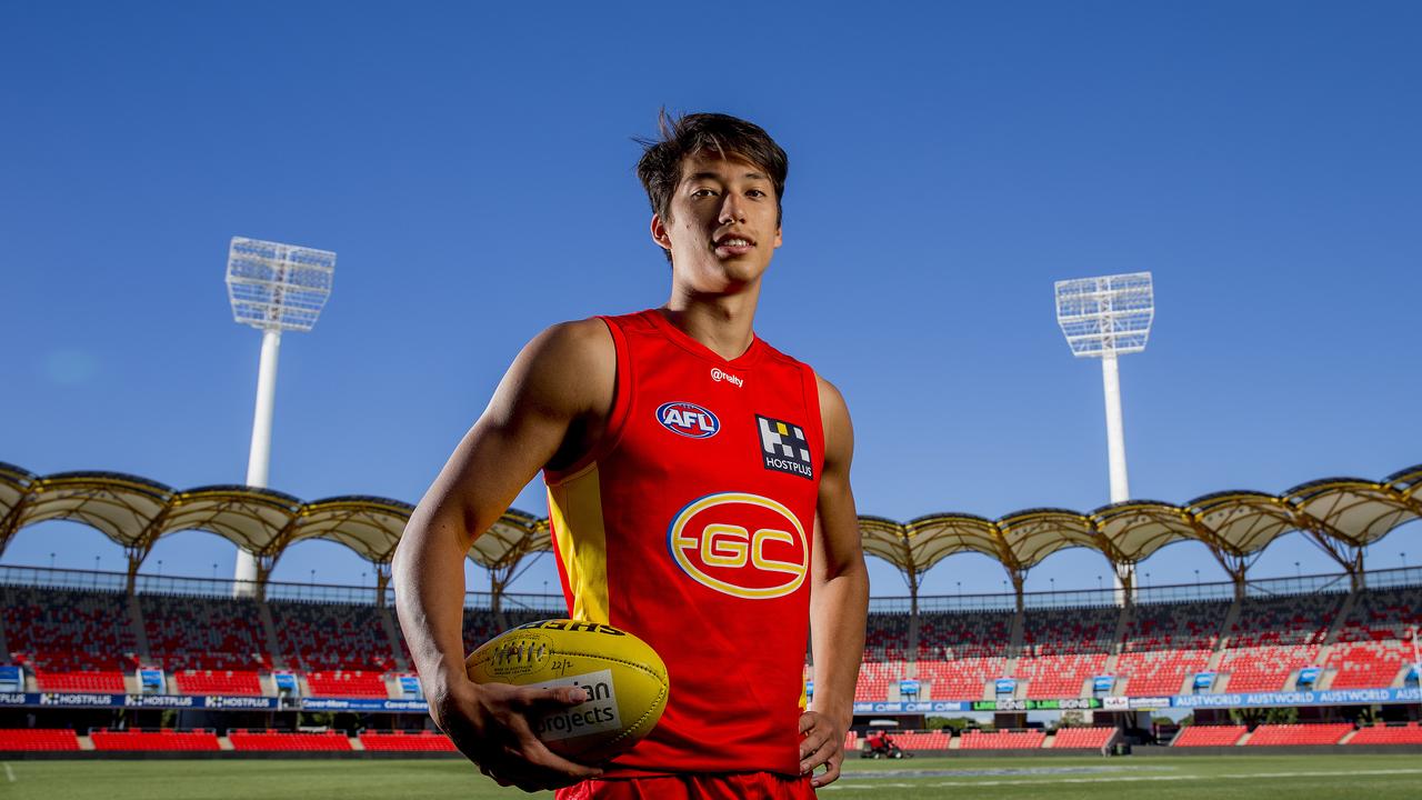 Queensland's launch of the revamped Victorian Football League season launch n at Metricon Stadium, Carrara. Alex Davies, Gold Coast Suns. Picture: Jerad Williams