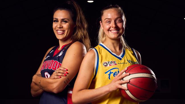 Ally Wilson and Brooke Basham are looking forward to playing against each other this NBL1 Central season. Picture: Matt Loxton