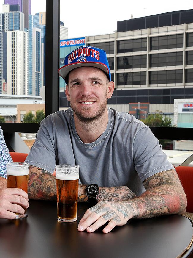 Dane enjoying a beer. Picture: Ian Currie