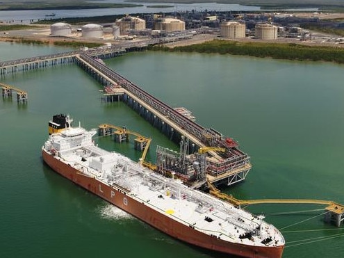 Darwin’s LNG terminal will be the final destination for gas drilled from the undeveloped Barossa gas field in the Timor Sea. Picture: File