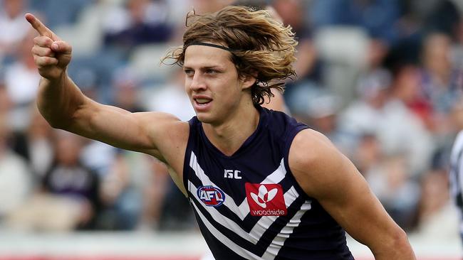 Fremantle should only consider trading Nat Fyfe if it’s being offered three top-10 draft picks in a super draft. Picture: Colleen Petch