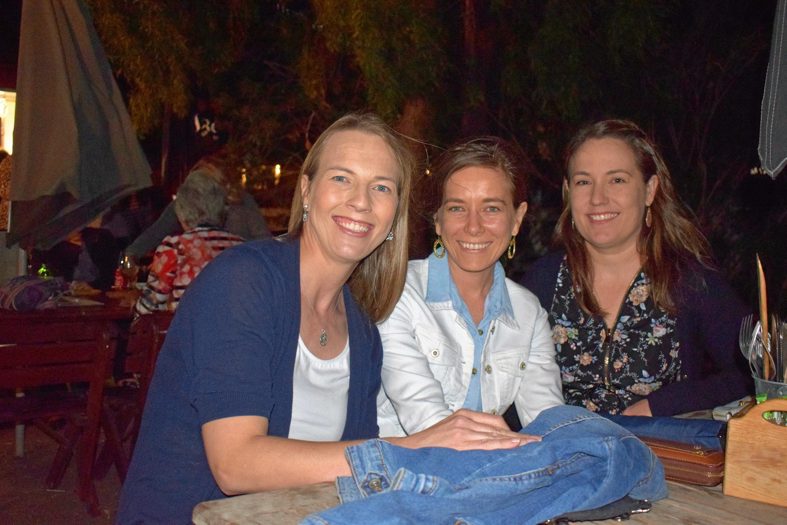 Christel Ferreira, Natasha Ballinger and Bec Hordern. Picture: Emily Bradfield