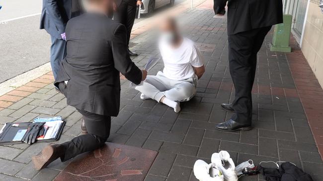 The man was arrested near his address on the Kingsway in Caringbah.